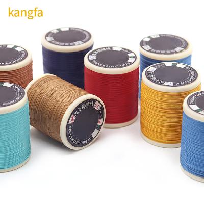 China Handmade Leather Sewing Wax Thread 150D/16 Strength Polyester Braided Rope for DIY for sale