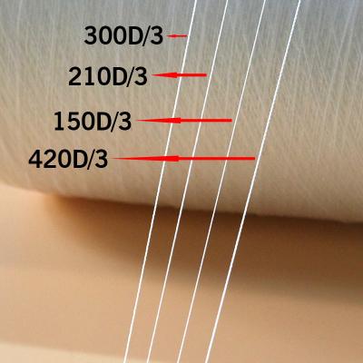 China Raw White 150D/3 Tex45 TKT60 Polyester Sewing Thread with Low Shrinkage and Durability for sale