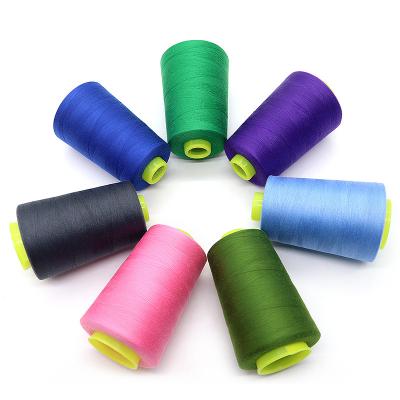 China Low Moq 40/2 5000yds Dyed 100% Polyester Sewing Thread Mh Thread For Machine Sewing for sale