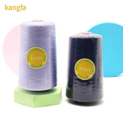 China 720 Kleuren 5000 Yard Filament Garne Polyester/Viskose Borduurdraad voor industriële doeleinden Te koop