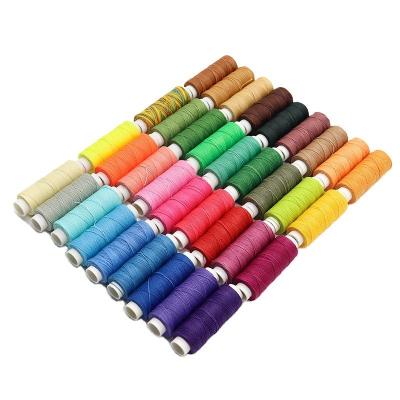 China 100% Polyester Leather Round Waxed Thread for Hand-sewn Leather Articles 0.45mm 85 Colors for sale