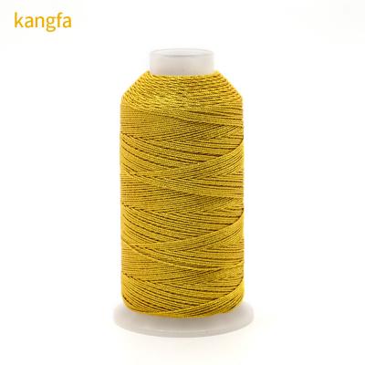 China High Tenacity Braided Embroidery Thread for Embroidery Machines Golden Shades Silver for sale