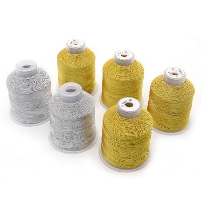 China 100g Gold And Silver Silk Muti-strands Polyester Metallic Yarn Thread for DIY Embroidery for sale