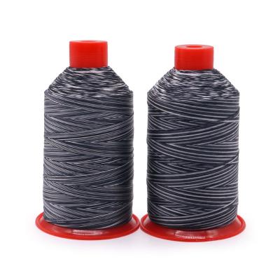 China 250g/cone High Tenacity Nylon Rainbow Bonded Thread Cotton Waxed Thread for Crochet for sale