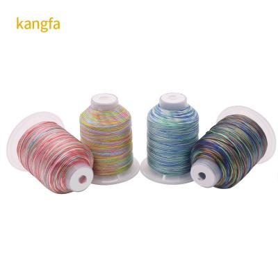 China Low Shrinkage 100% Polyester Multi Color Sewing Threads for Yarn Count 3Plys Weaving Crafts for sale