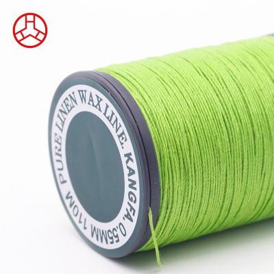 Cina 0.5mm Gutermann Linen Round Waxed Glaces Thread Spun Yarn Tipo per Eco-Friendly in vendita