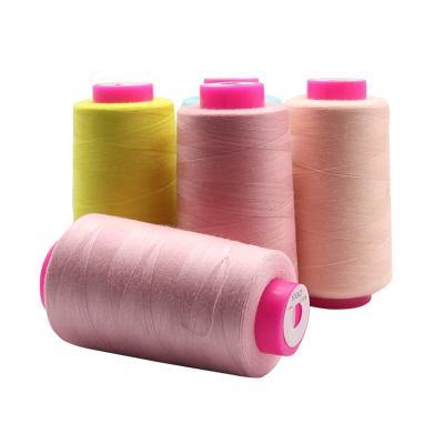 China 100% Cotton Thread 402 100g Cone Polyester Sewing Thread for Bed Linen Elastic Fabric for sale