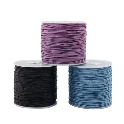 China 1mm Cotton Braided Yarn Count Colorful Wax Thread for Universal Hand Knitting Jewelry for sale