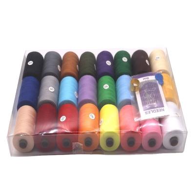 China 24 Colors a Box Crochet Thread Cotton Yarn 40S/2 Cotton Sewing Thread for Hand Sewing for sale