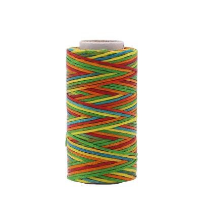 China Leather Accessories 1mm 150D Leather Waxing Thread and Durable for 50m Rainbow Color for sale