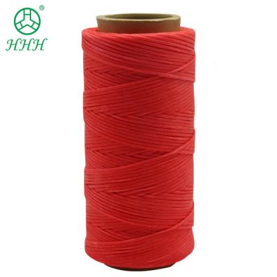 China 210D/16 Alta Tenacidade 200M Flat Polyester Waxed Thread 1mm Para Calçados à venda