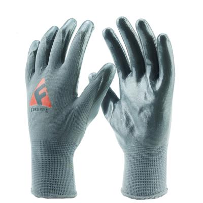 China Widely High Quality Nylon Knitted Gloves Coated With Nitriles for sale