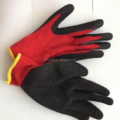 China Durable 21s 5 Yarn Knitted Cotton Gloves With Latex Coating Palm for sale