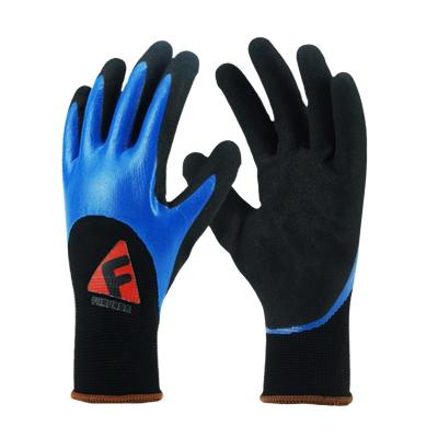 China Flexible Free Sample , Industrial Rubber Glove Cotton Latex Coated Glove With Ply Palm for sale