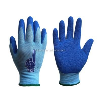 China Widely Wrinkle Finish Chinese Latex Coated Safety Working Gloves for sale