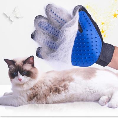 China Sustainable Cats Dogs Hair Deshedding Grooming Massage Bath Brush Hair Remover Glove for sale