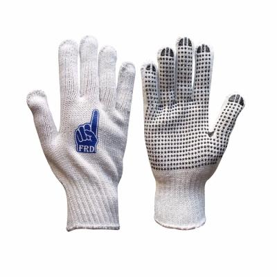 China Widely PVC Dots On Palm Cotton Knitted Working Gloves for sale