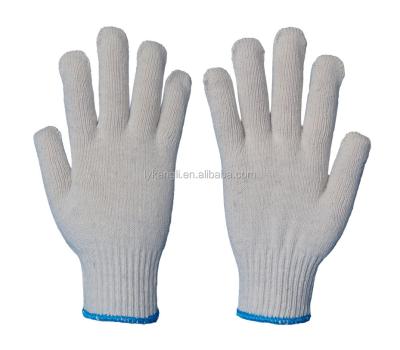 China Widely Natural White Cotton Knitted Working Gloves From Factory for sale