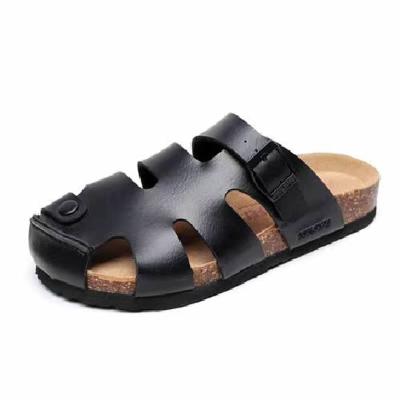 China Breathable wholesale cork casual man flat sandals summer beach sandal shoes for men for sale