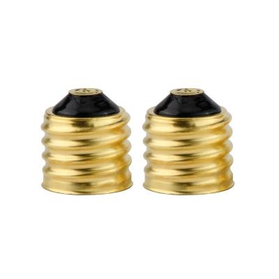 China Screw Manufacturer Customized E40 Full Yellow Copper Tooth Glass Lamp Holder For Lighting for sale