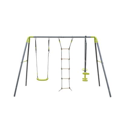 China Outdoor Furniture Playground Equipment Garden Kids Swing With Rope Ladder Seesaw for sale