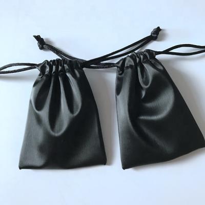 China Custom Black PP Rope PU Small Bag With PP Rope For Gifts Or Jewelry for sale