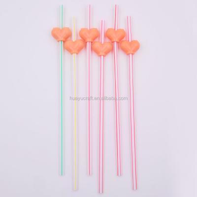 China Wedding Party Decoration Bachelor Party Drinking Sipping Straws With Heart Shape For Hen Party for sale