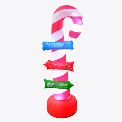 China 150cm/5ft Christmas Yard Decoration Outdoor Inflatable Candy Cane Inflatable Guidepost for sale