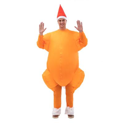 China Party Halloween Carnival Costume Adult Funny Halloween Easter Cosplay Costume HUAYU Roast Turkey Inflatable Cloth Costume Explosion Costume Funny Game for sale