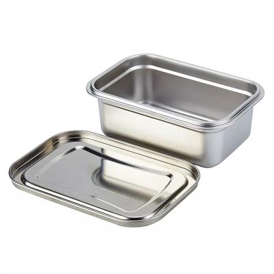 China Sustainable food container storage stainless steel food container with lid lunch box storage containers kitchen food storage for sale