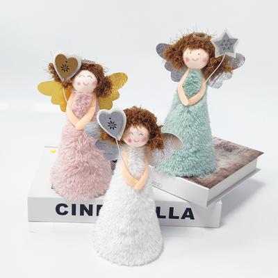 China Hot-selling Christmas Angel Tree Topper Smile Lovely Christmas Decoration 2021 Flying Angel Xmas Decoration for sale