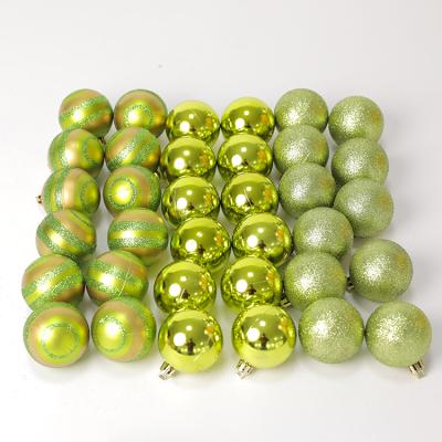 China PS 5cm Mini Shatterproof Christmas Plastic Ball Ornaments For Christmas Decorations for sale