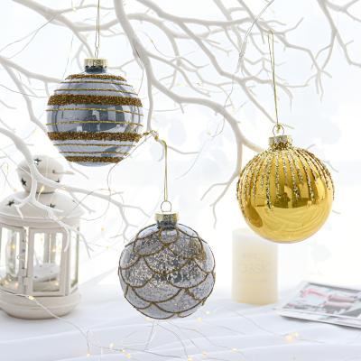 China Factory Wholesale Hard Custom Clear Glass Ball Christmas Hanging Balls For Christmas Ornaments for sale