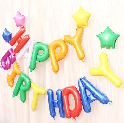 China Wholesale Latex Balloons For Party Decoration Banner Letters Happy Birthday Balloons for sale