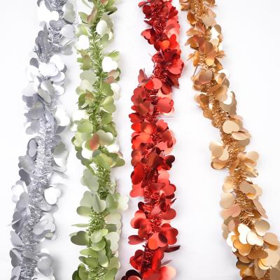 China Shiny PVC Tree Braid Garland Christmas Tinsel Garland Pvc Decorations Christmas Decorative For Party for sale