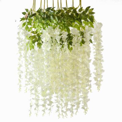 China Nonwoven Fabric Artificial Flower Rattan Strip Wisteria Flowers Good Quality Wedding Decor Flowers for sale