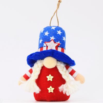 China Cloth+cotton Plush Faceless Dolls Party 4th July Independence Day Gnome Decoration Ornament Kids Gift for sale