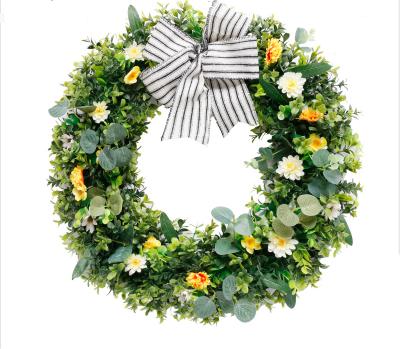 China Plastic High Quality Durable Using Various Christmas Green Decorative Wreath 2021 for sale