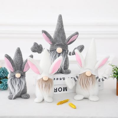 China Factory Sale Home Decor Doll Faceless Decorations Raised Little Bunny Ornaments For Easter for sale