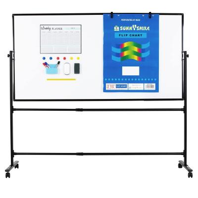 China Magnetic Whiteboard With Stand Vcw Mobile Flexible Double Sided Erase White Board School Classroom Dry Magnetic School Whiteboard Classroom Whiteboard for sale