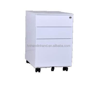 China Good Quality PE PAR Movable Three Drawers Movable Cabinet Metal Storage Unit Filing Cabinet for sale