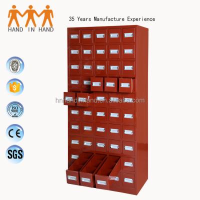 China Desktop Chinese Herb Medicine 50 Drawers Stainless Storage Cabinet for sale