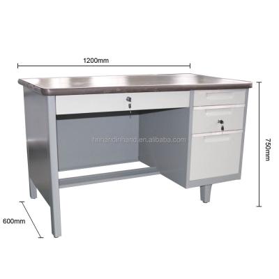 China Regular metal desk with pvc top, metal top with glass outdoor computer desk for sale