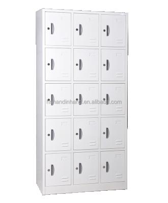 China High Quality Cheap Storage Administrative Staff Clothes 15 Door Steel Locker for sale