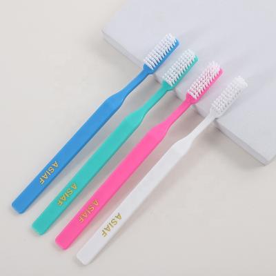 China Brush your teeth stiffen hard toothbrush hotel addiction supermarket mall color wholesale logo independent packagingdisposable toothbrush for sale