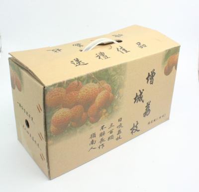 China Handmade 5 ply lychee fruit folding corrugated box waste made in China for sale