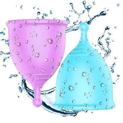 China Easy To Clean Feminine Menstruation Alternativ e Reusable Soft Silicone Period Cups Menstrual Cups S/L for sale