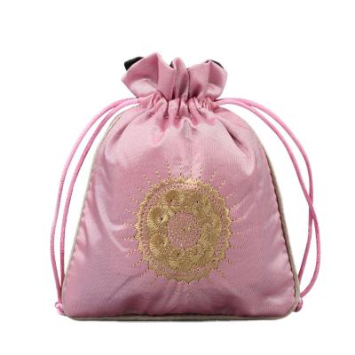 China Double Layers Reusable Washable Satin Pouch Single Silk Menstrual Bag For Menstrual Copa for sale