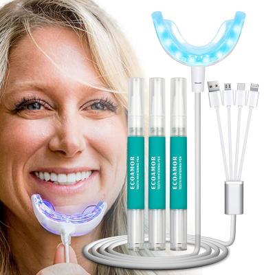 China Remove Eradicate Stain Etc Medical Grade Silicone BPA FREE Mouth Guard Light Gel Teeth Whitening tea/coffee/tobacco smoke 16 LED for sale