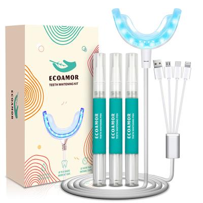 China Remove Eliminate Portable Private Stain Etc Whitening Logo Label Portable Mouth Guard Kit Blue Led Light Tea/Coffee/Tobacco Smoke Teeth for sale